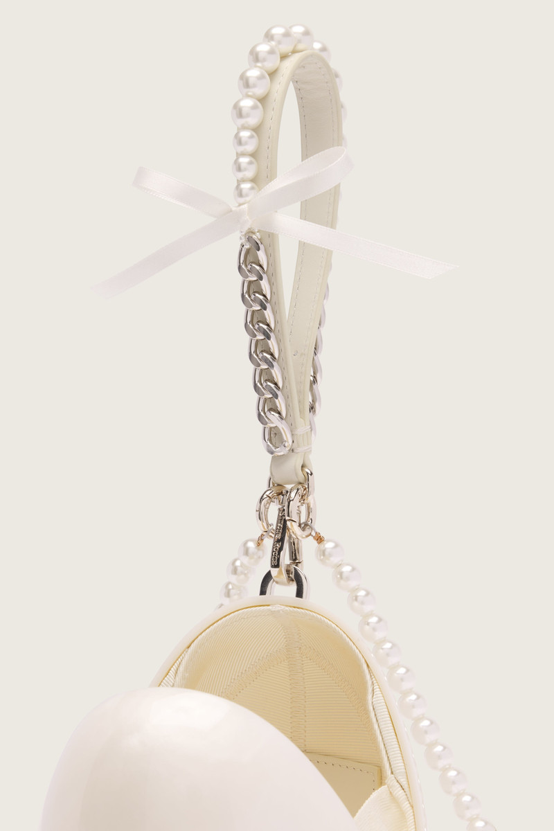Simone Rocha Pearl & Chain Strap Pearl Egg Bag outlook