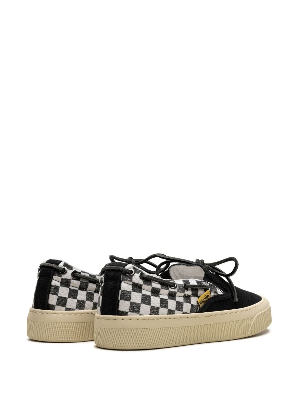 Checkers panelled sneakers - 3