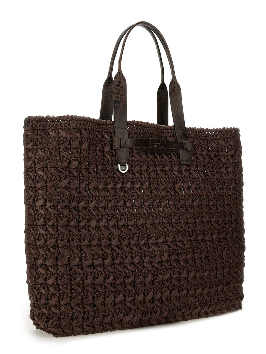 Dolce & Gabbana Men Woven Mesh Shopping Bag - 2