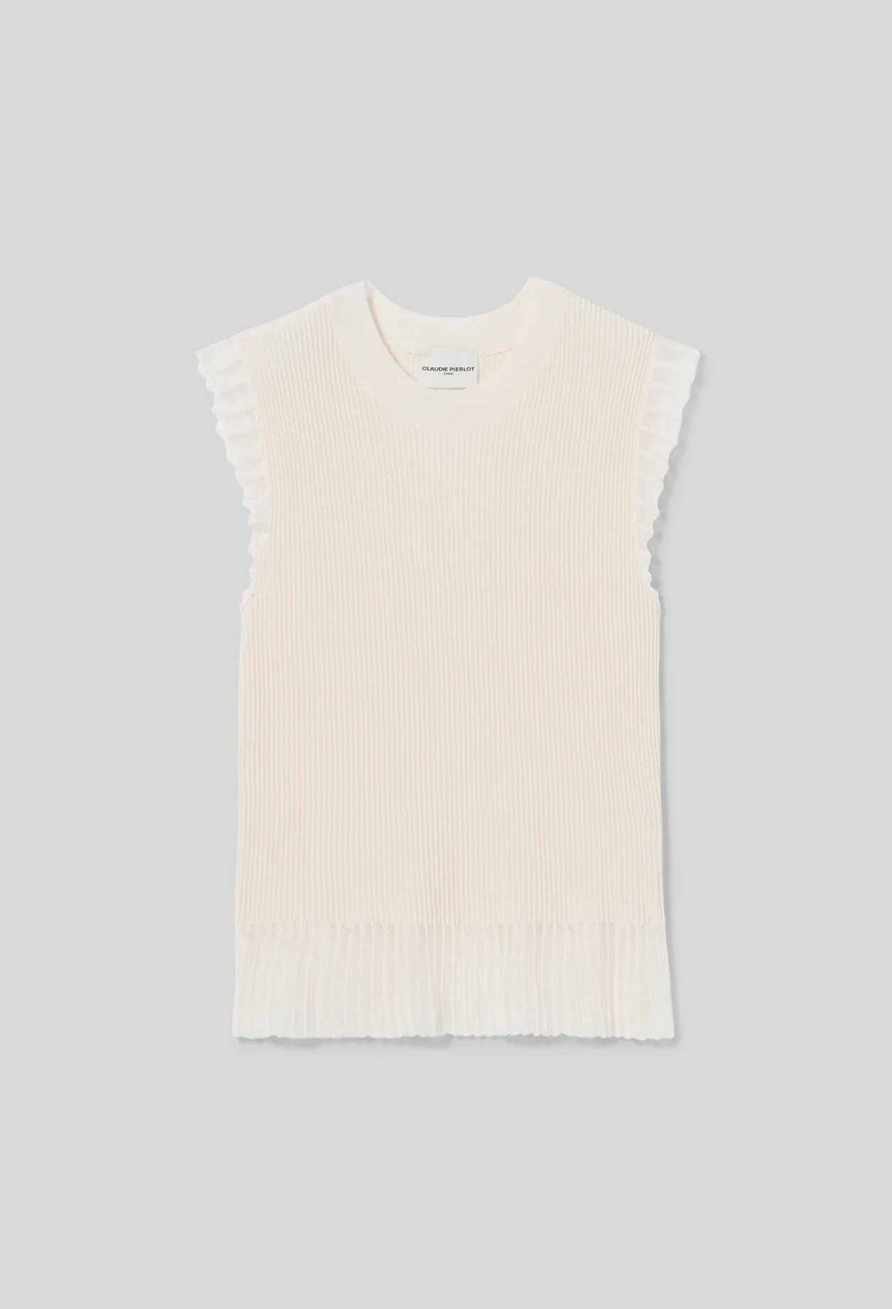 HIGH NECK KNIT TOP - 1