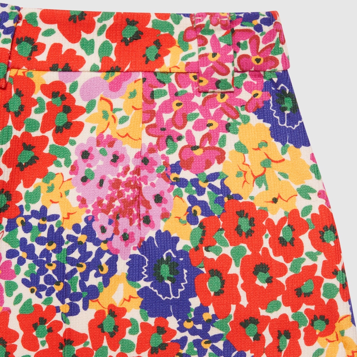 Floral print cotton shorts - 4