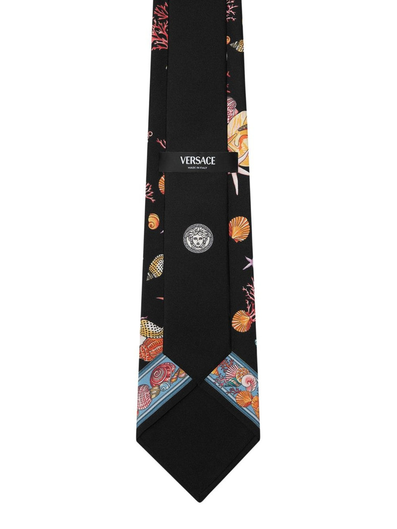 VERSACE Underwater Baroco silk tie outlook