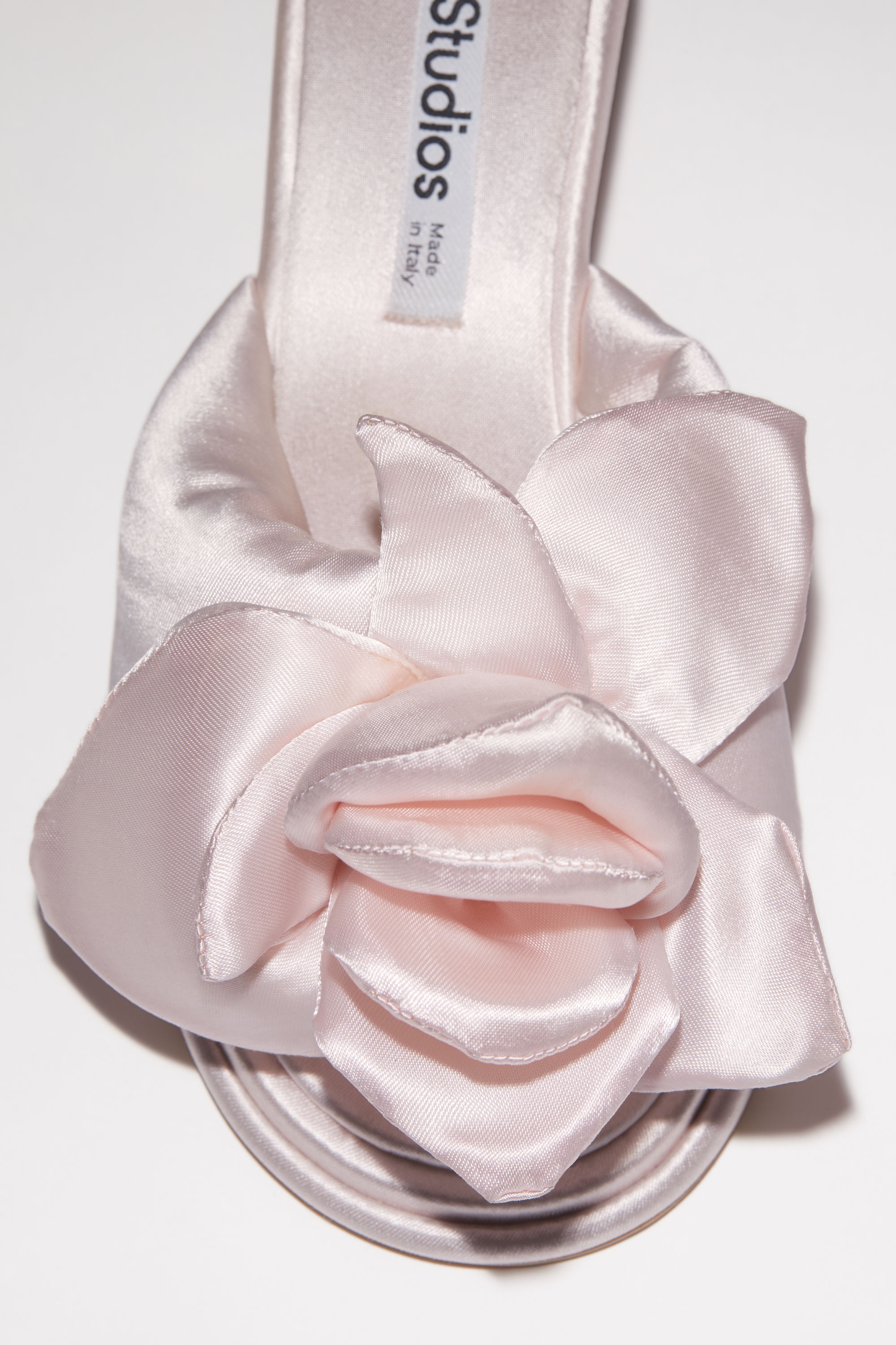 Satin wedge sandal - Pale Pink - 4