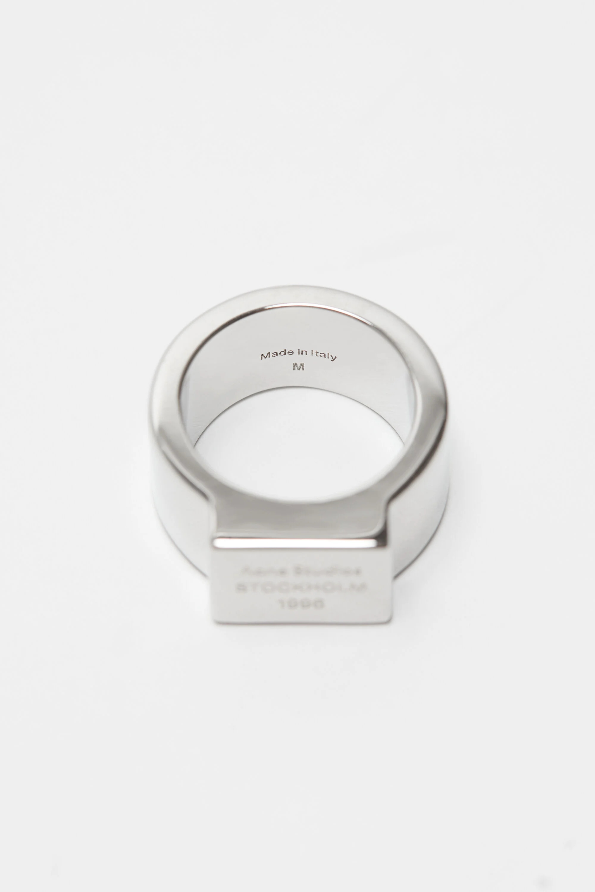 Logo engraved signet ring - Silver - 5