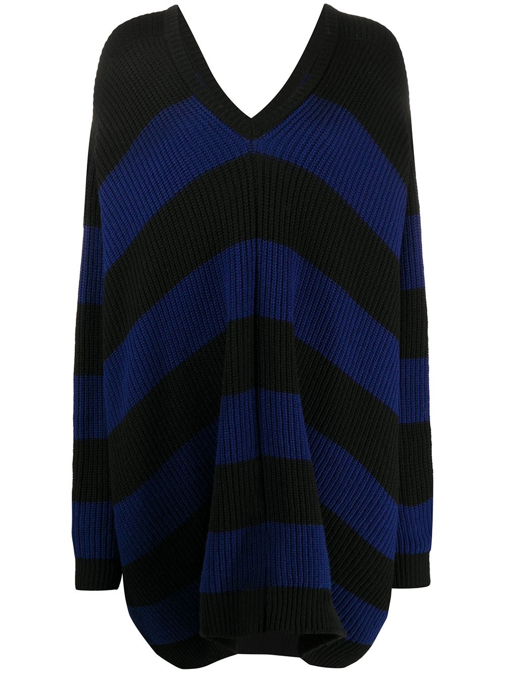 striped oversized jumper - 1