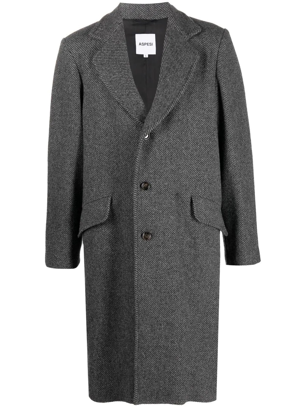 single-breasted wool coat - 1