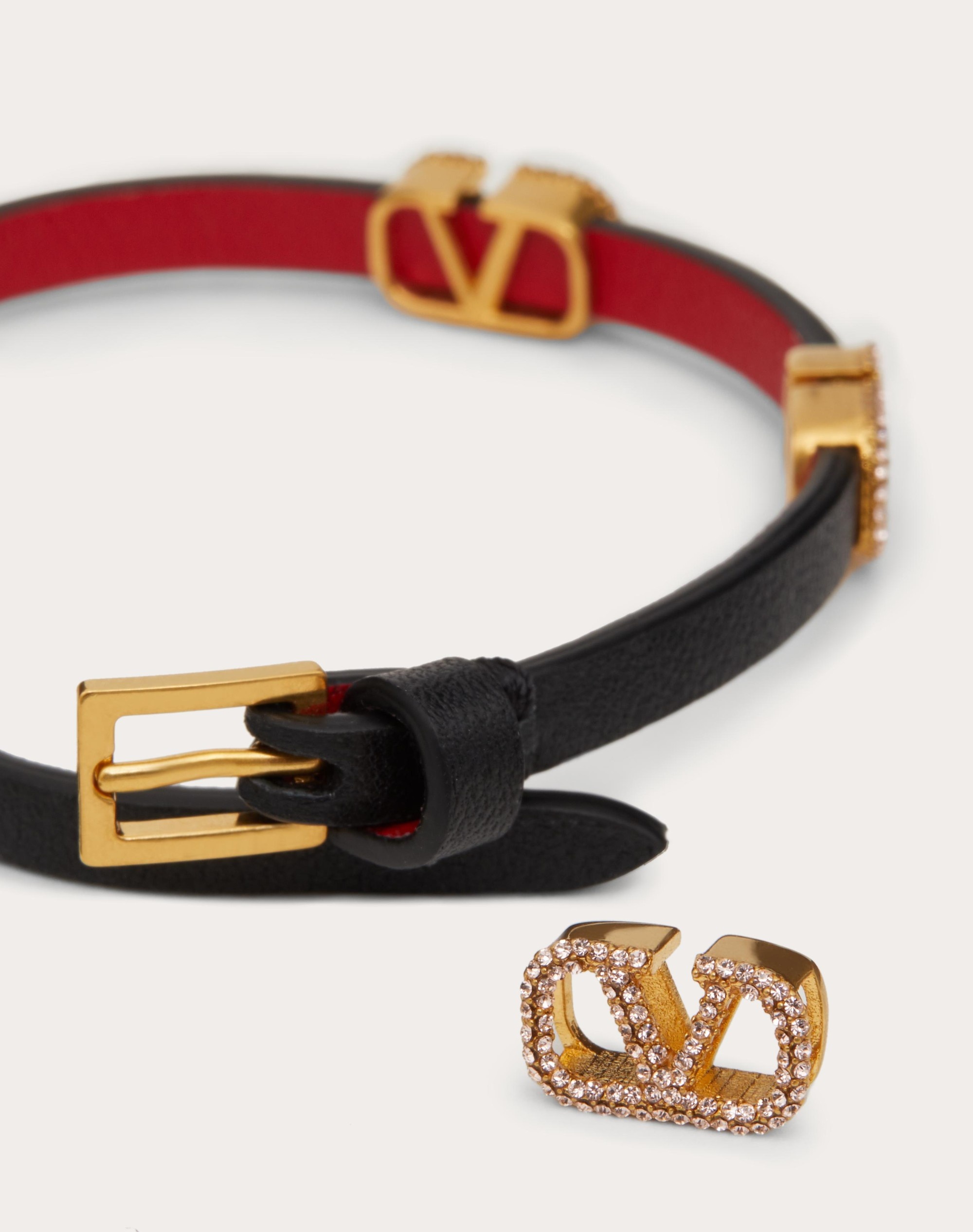 VLOGO SIGNATURE LEATHER BRACELET - 4