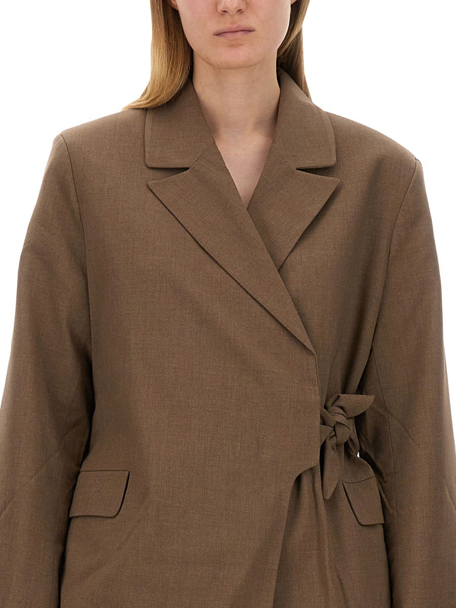Ganni Women Asymmetrical Blazer - 4
