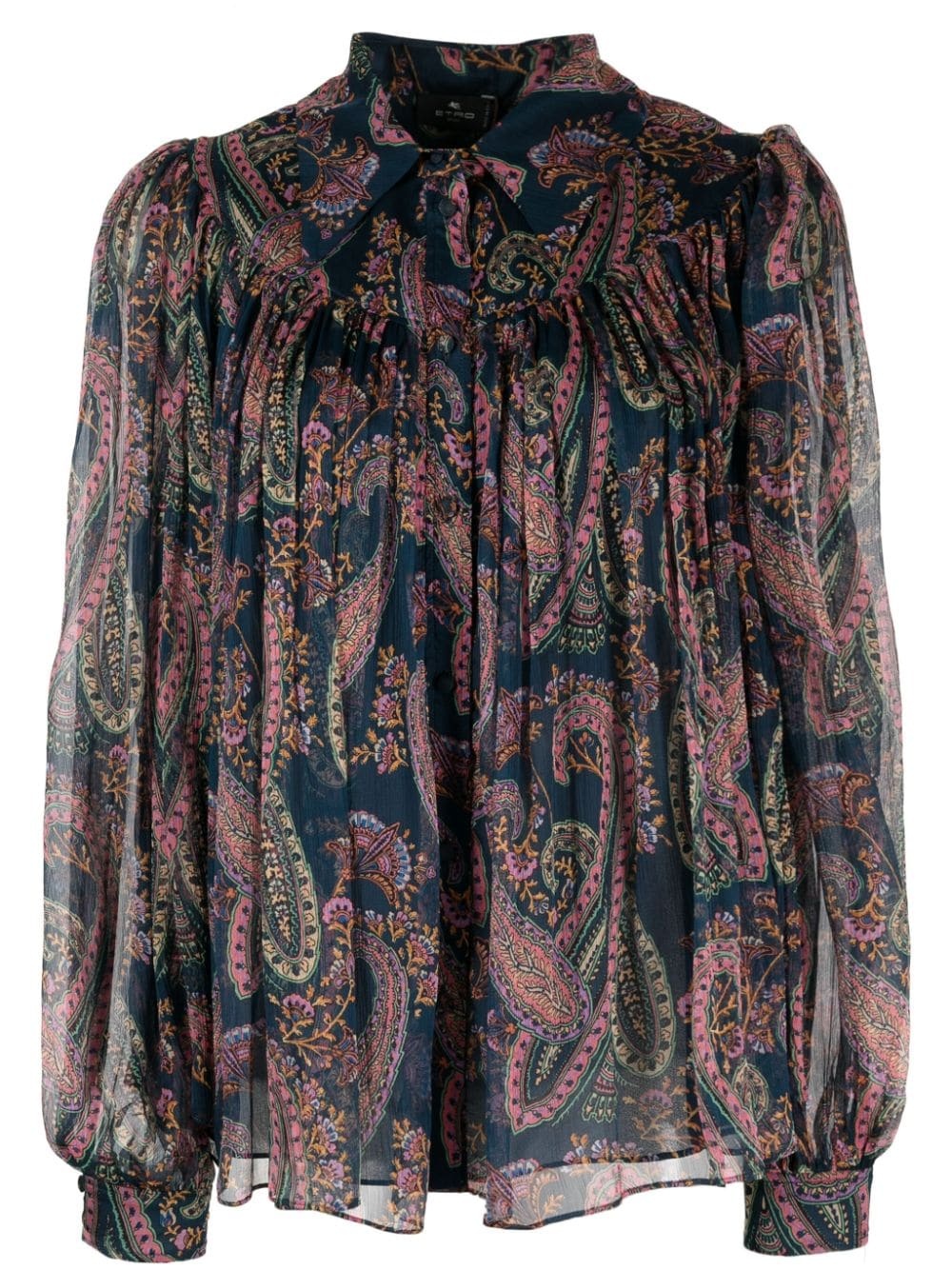 paisley-print silk shirt - 1