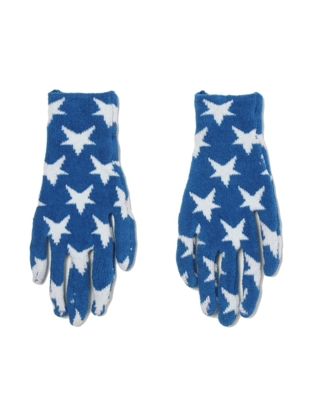 star-patterned knitted gloves - 2