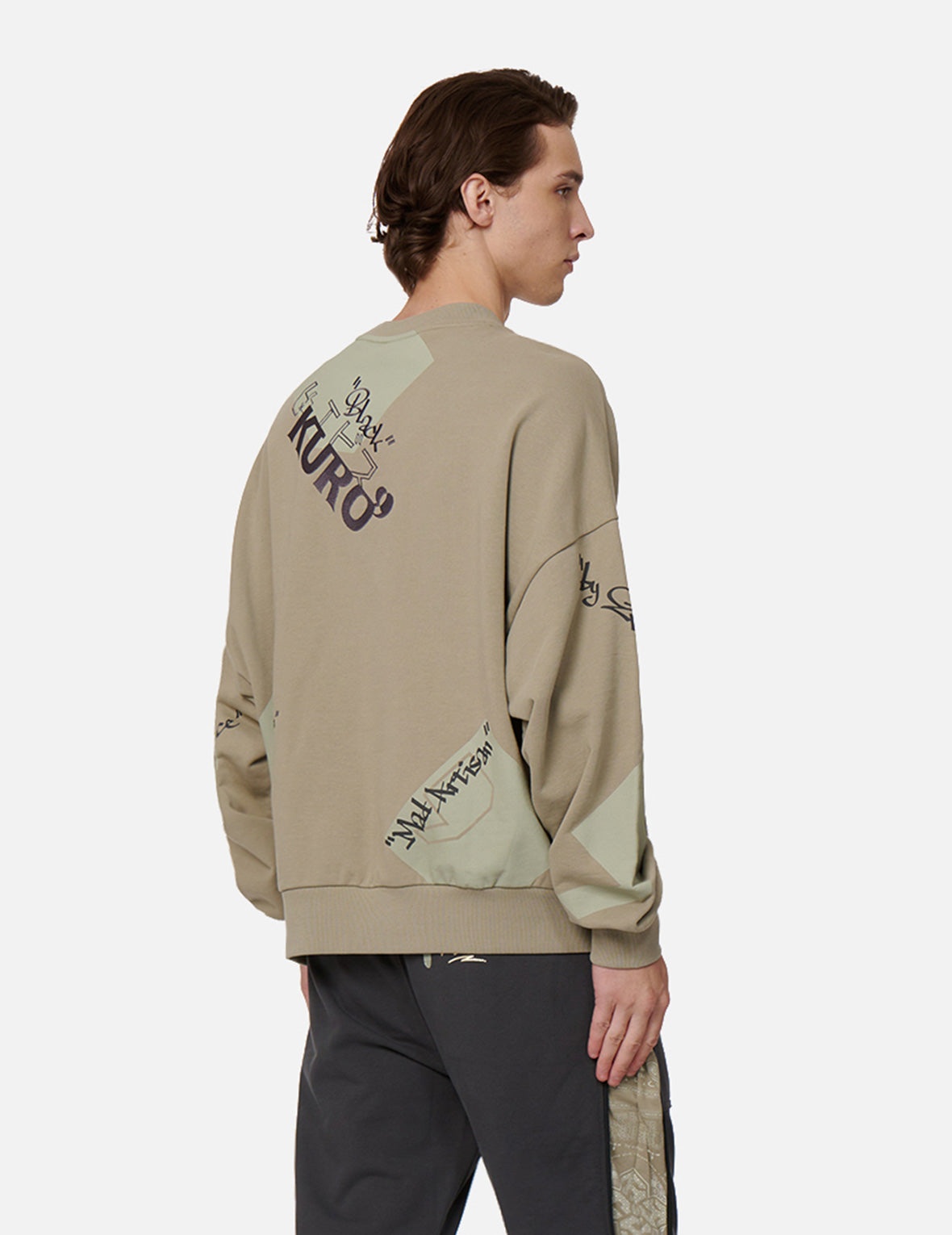 Quotation Mark Print Sweatshirt - 7