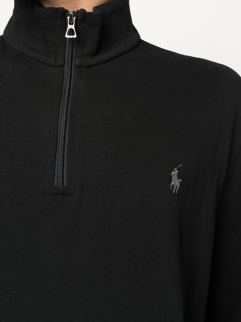 logo patch half-zip pullover 5