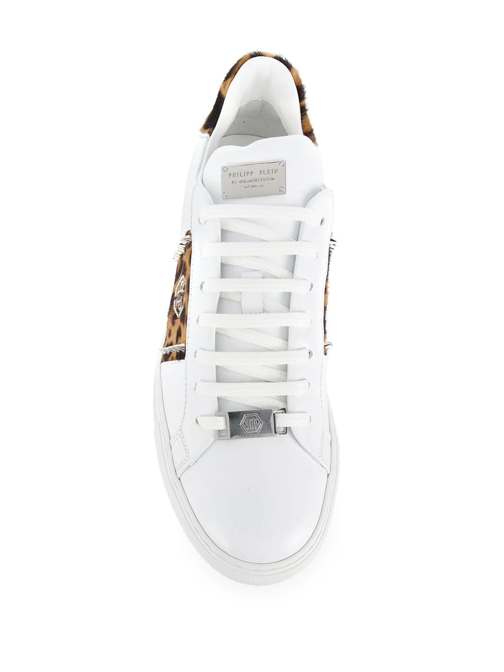 leopard-print low-top sneakers  - 4