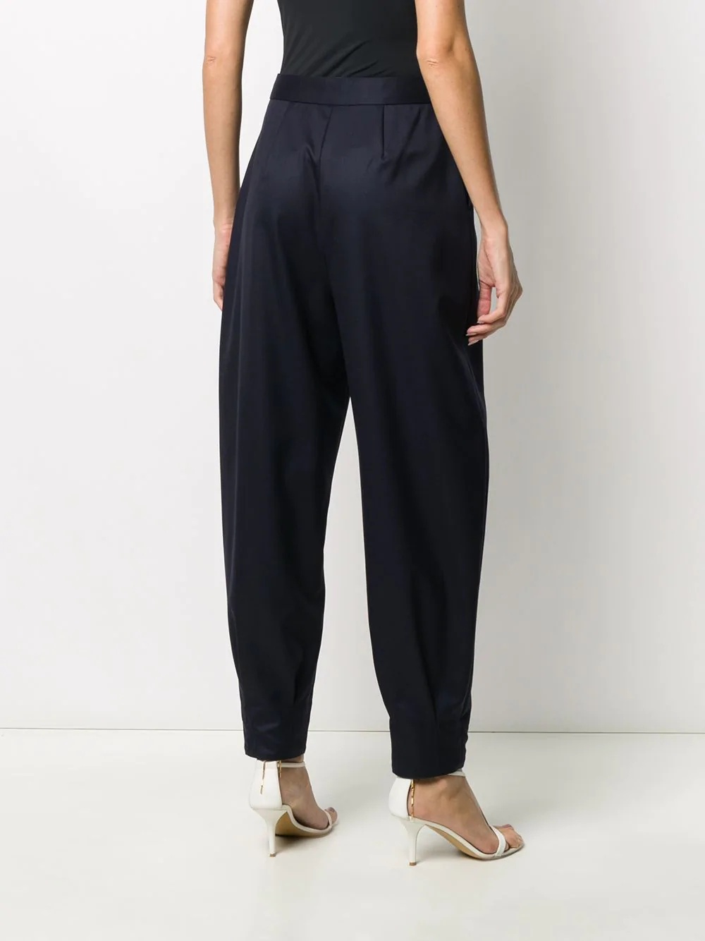 high-waisted tapered trousers - 4