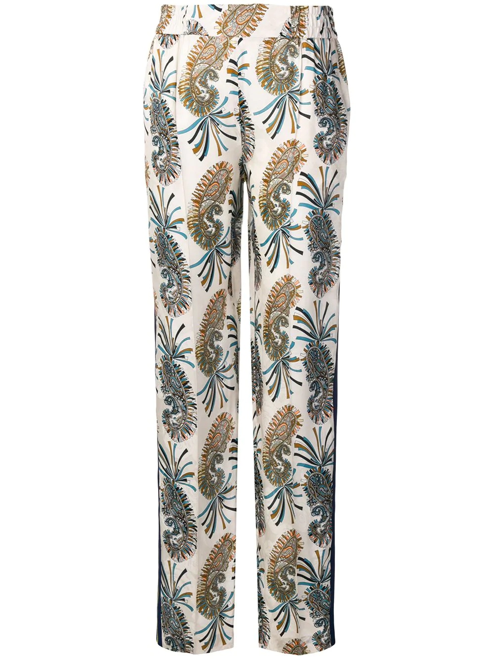 paisley print trousers - 1