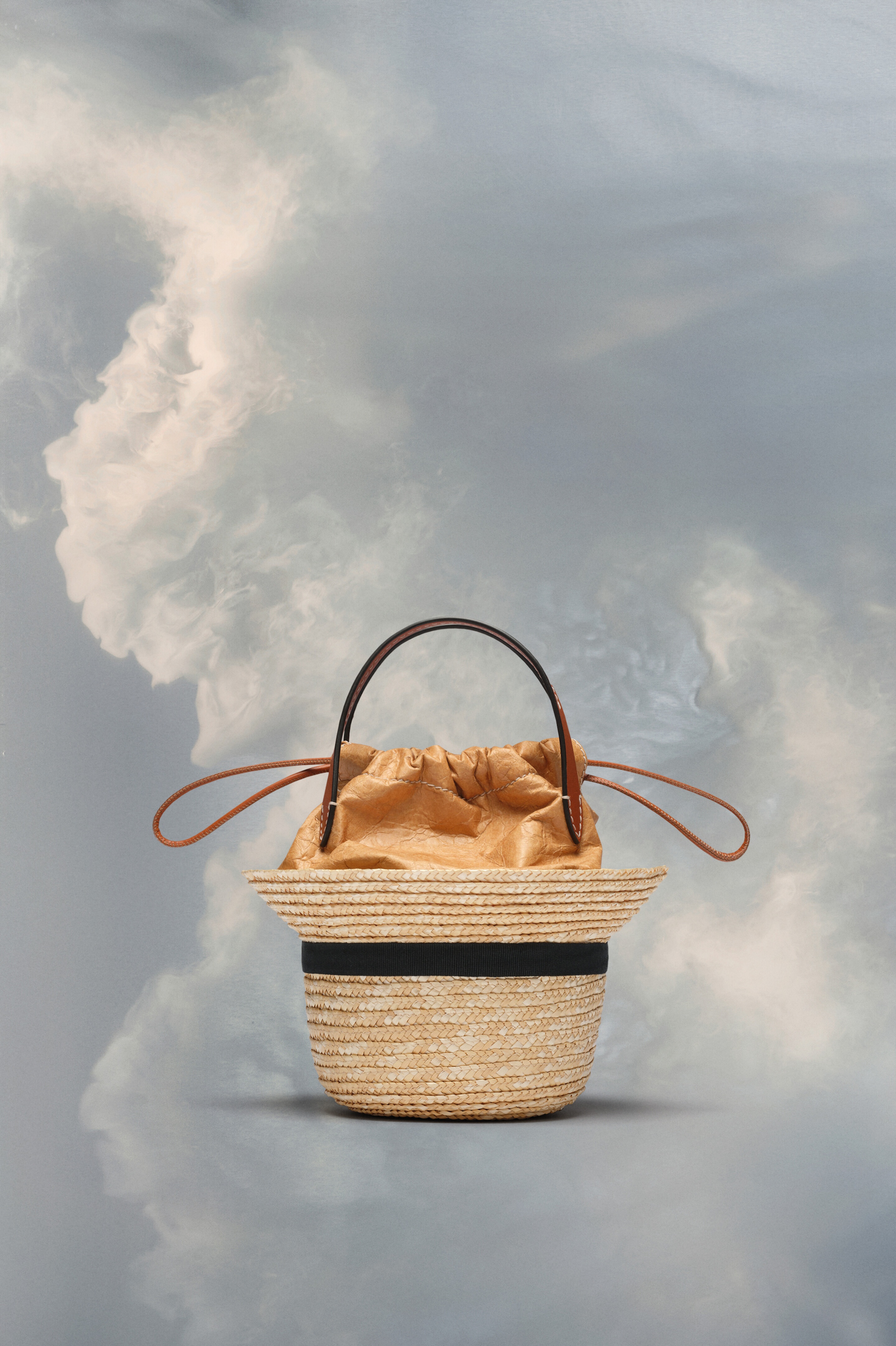 Straw hat bucket bag - 3