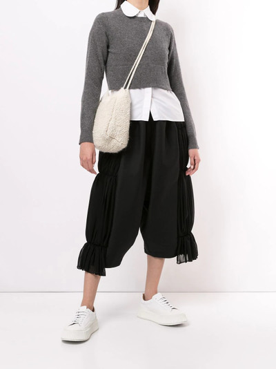 Comme Des Garçons tiered wide-leg trousers outlook