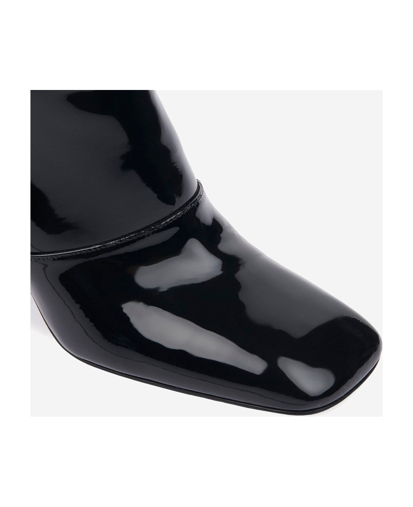 Janis Ankle Boots With Glossy Leather Heel - 5