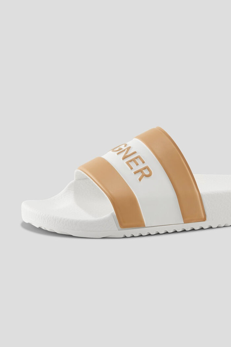 Belize Slides in White/beige 4