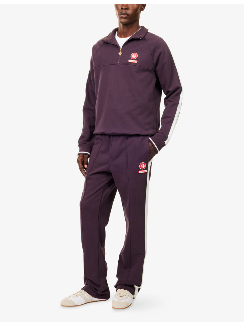 CASABLANCA Laurel Applique Cotton Jogging Bottoms outlook