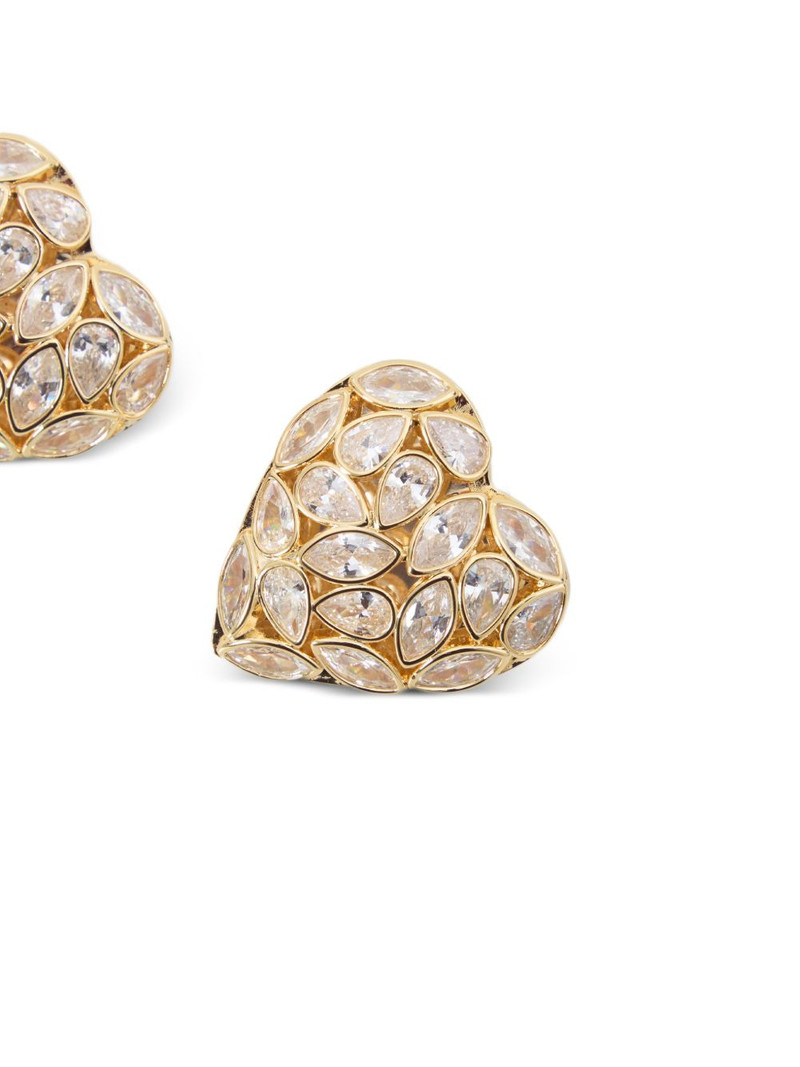 self-portrait embellished-heart earrings outlook