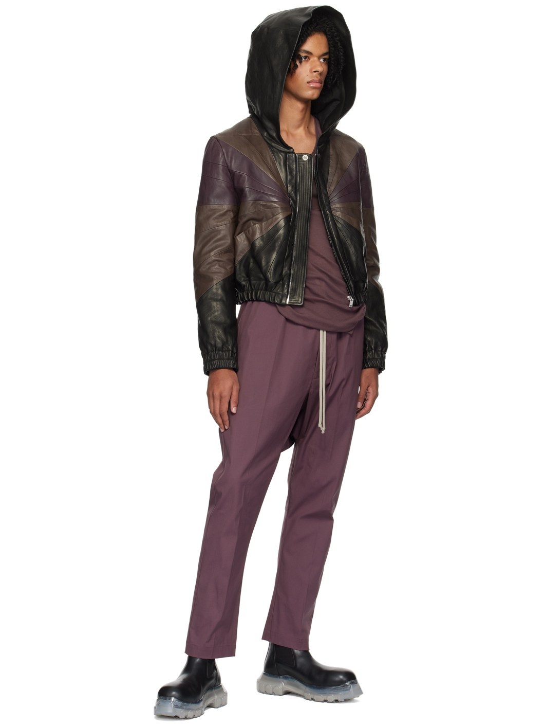 Purple Drawstring Trousers - 4