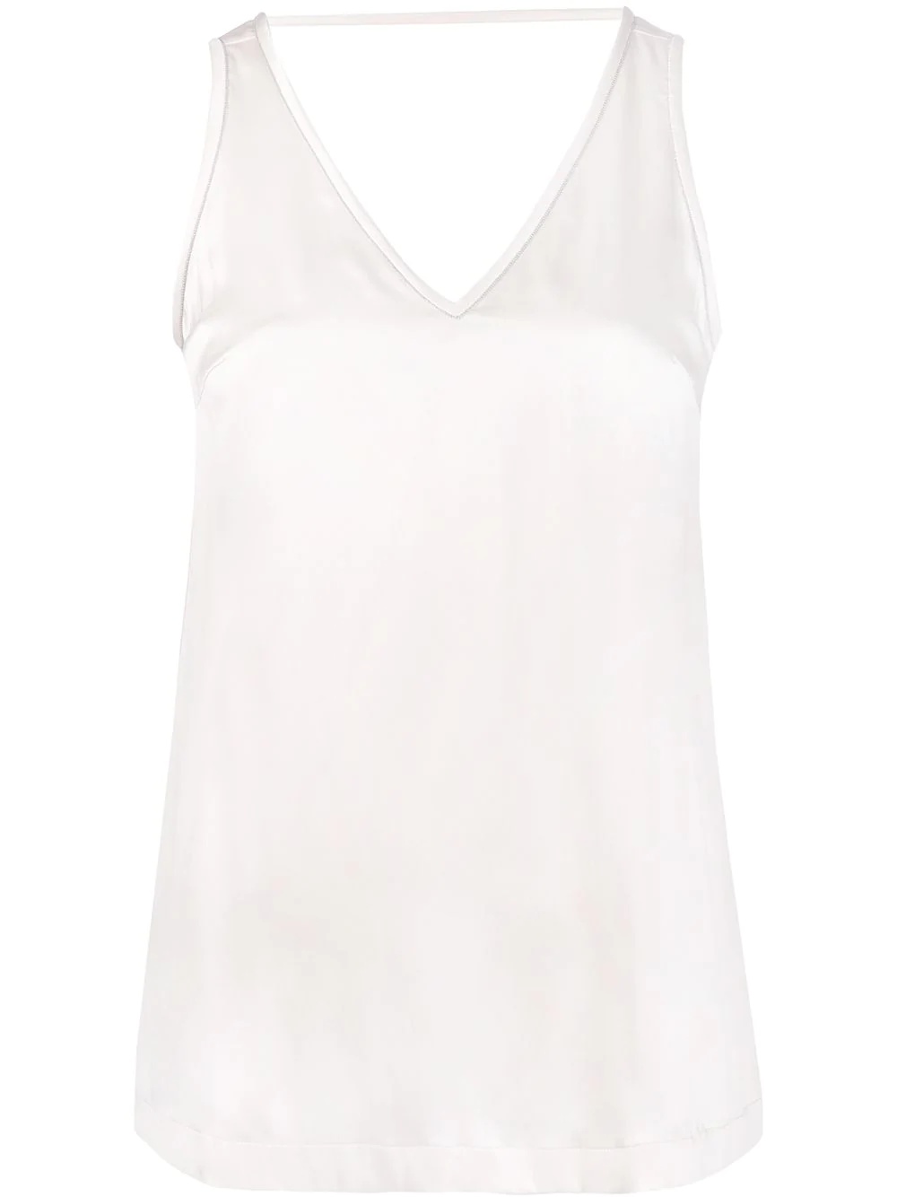 v-neck sleeveless top - 1