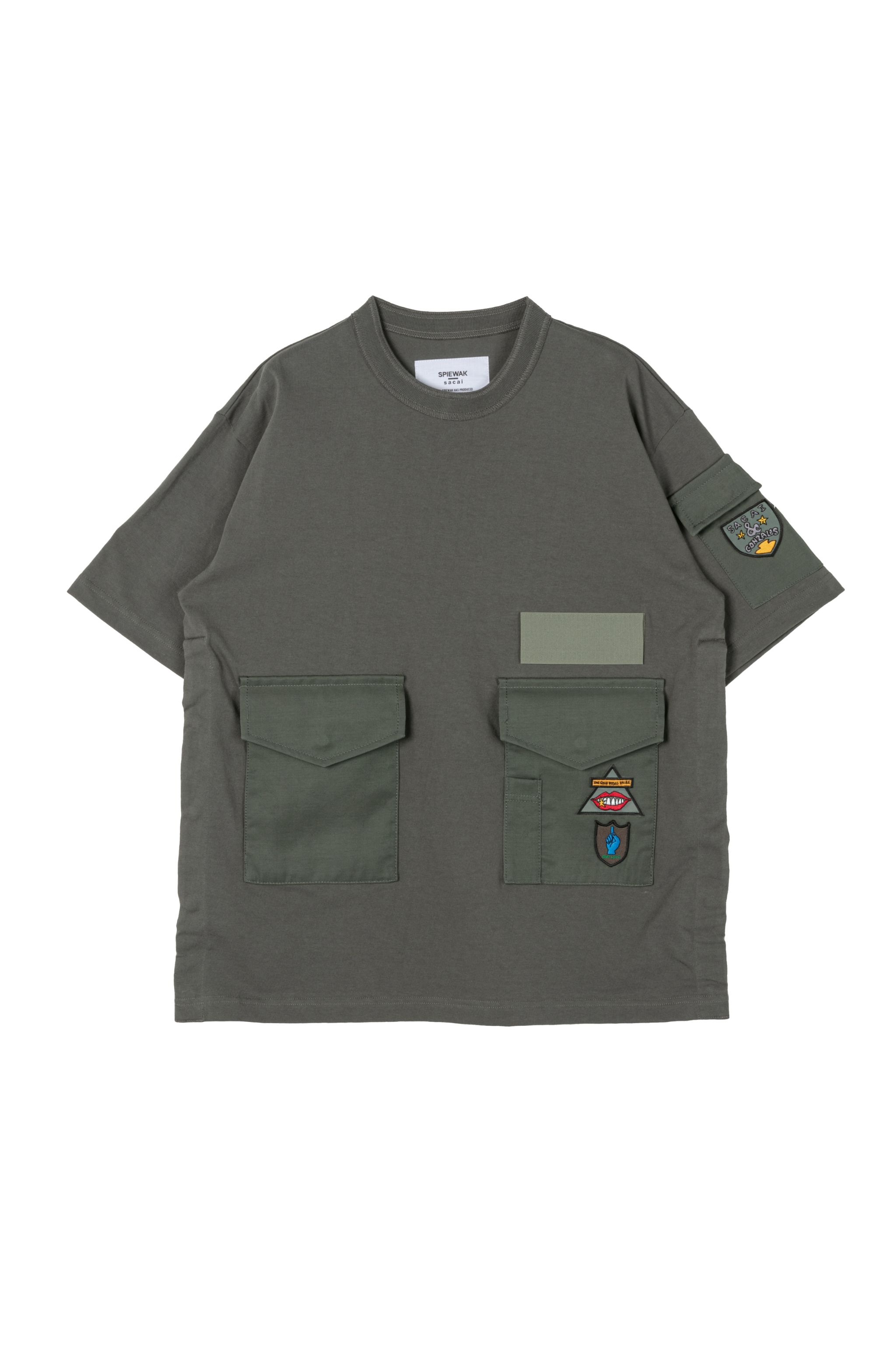 sacai x SPIEWAK Gonz Multi Patch Cotton Jersey T-Shirt - 1