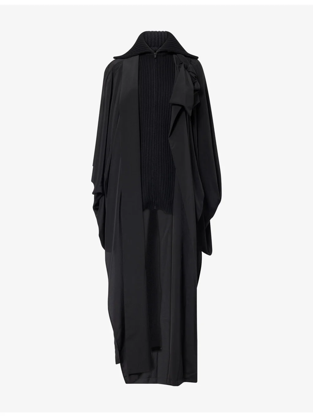 Knit Combo Kimono Coat - 1