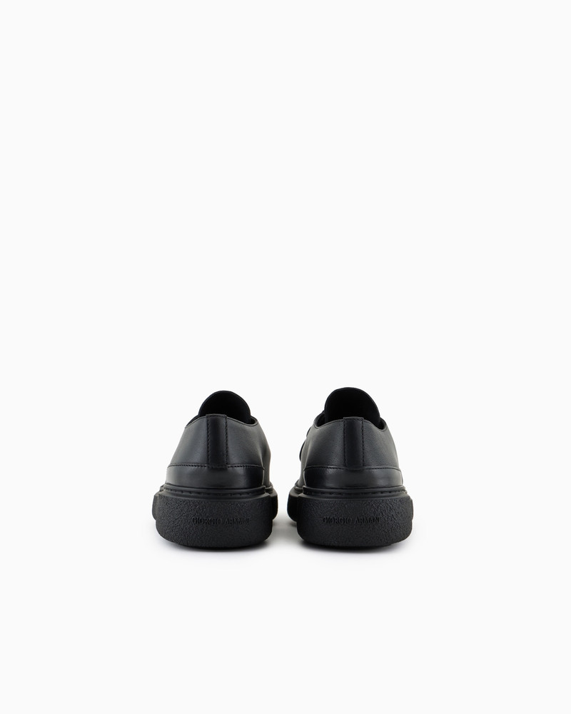 GIORGIO ARMANI Leather, suede and nappa-leather lace-ups outlook