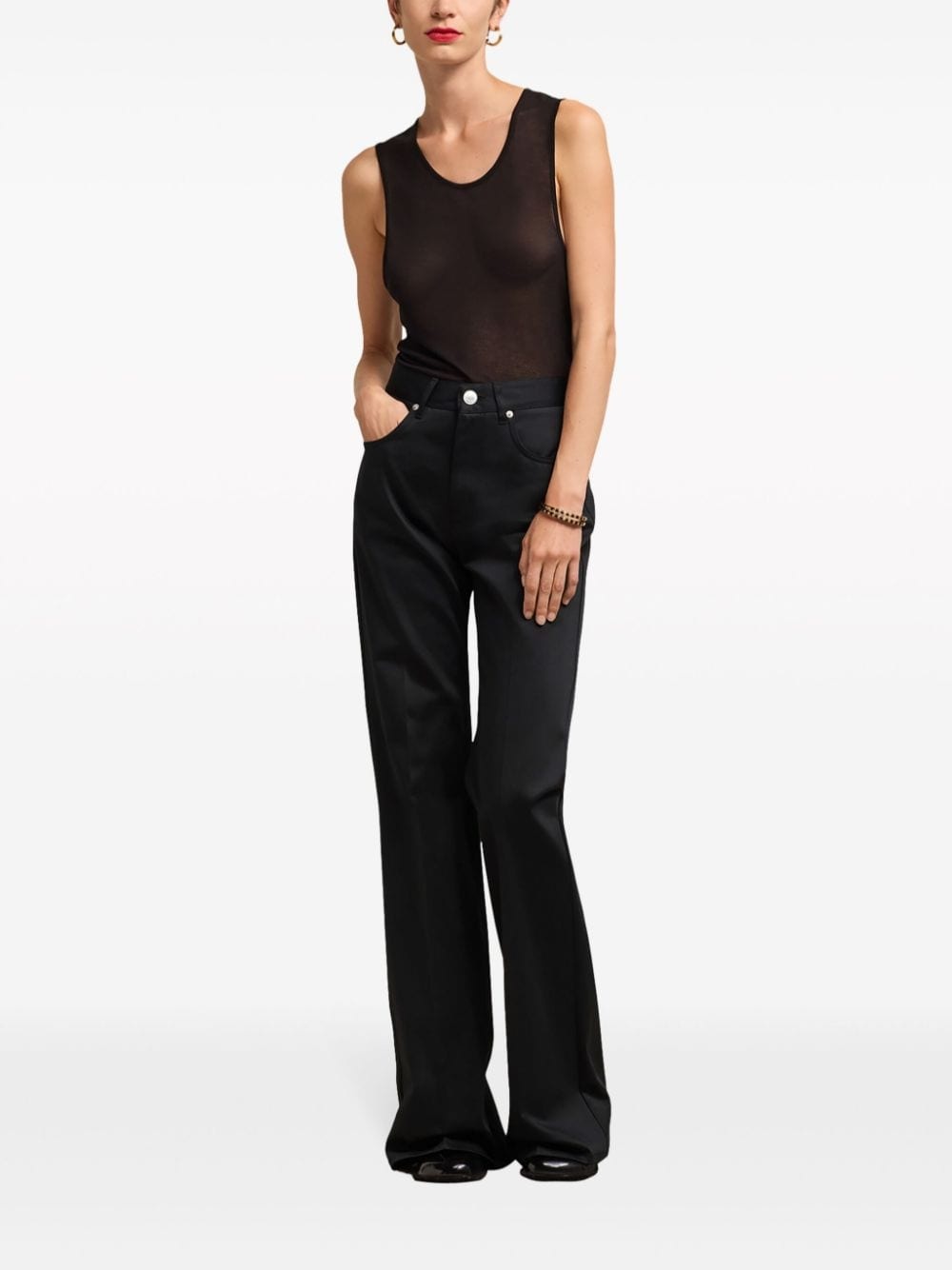 high-rise flared-leg jeans - 2