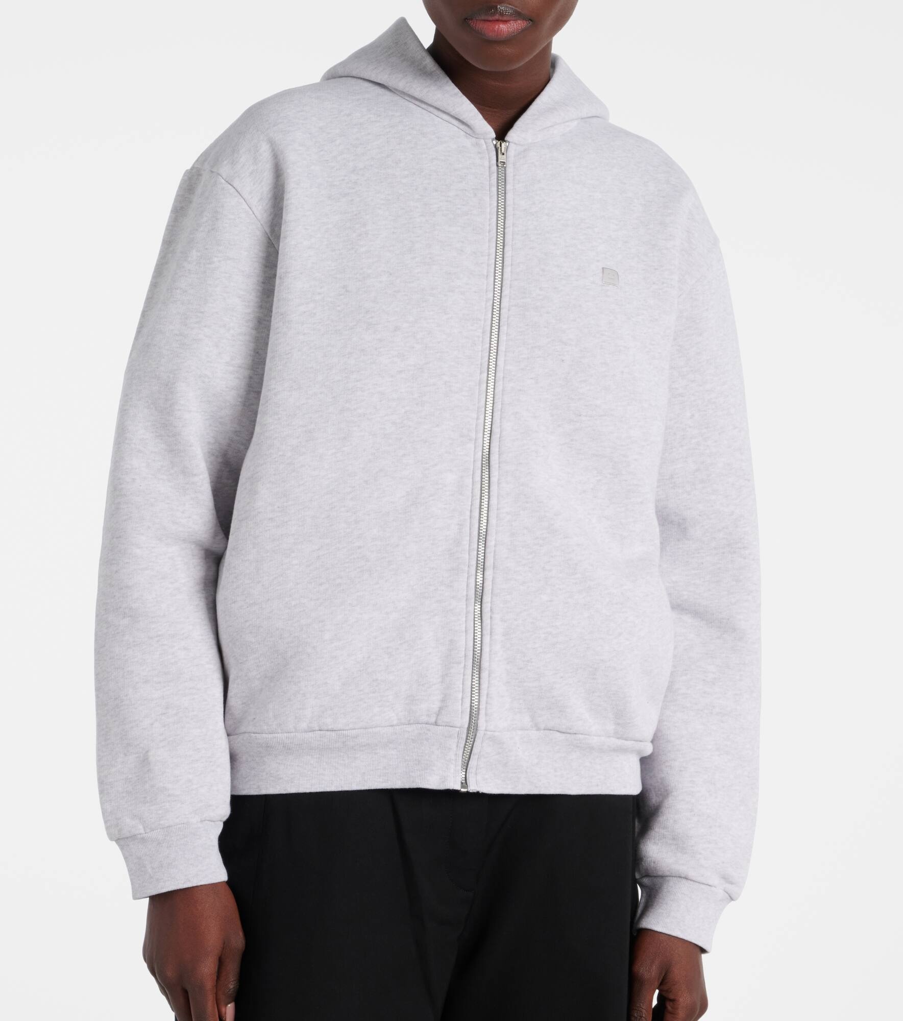Cotton jersey zip-up hoodie - 5