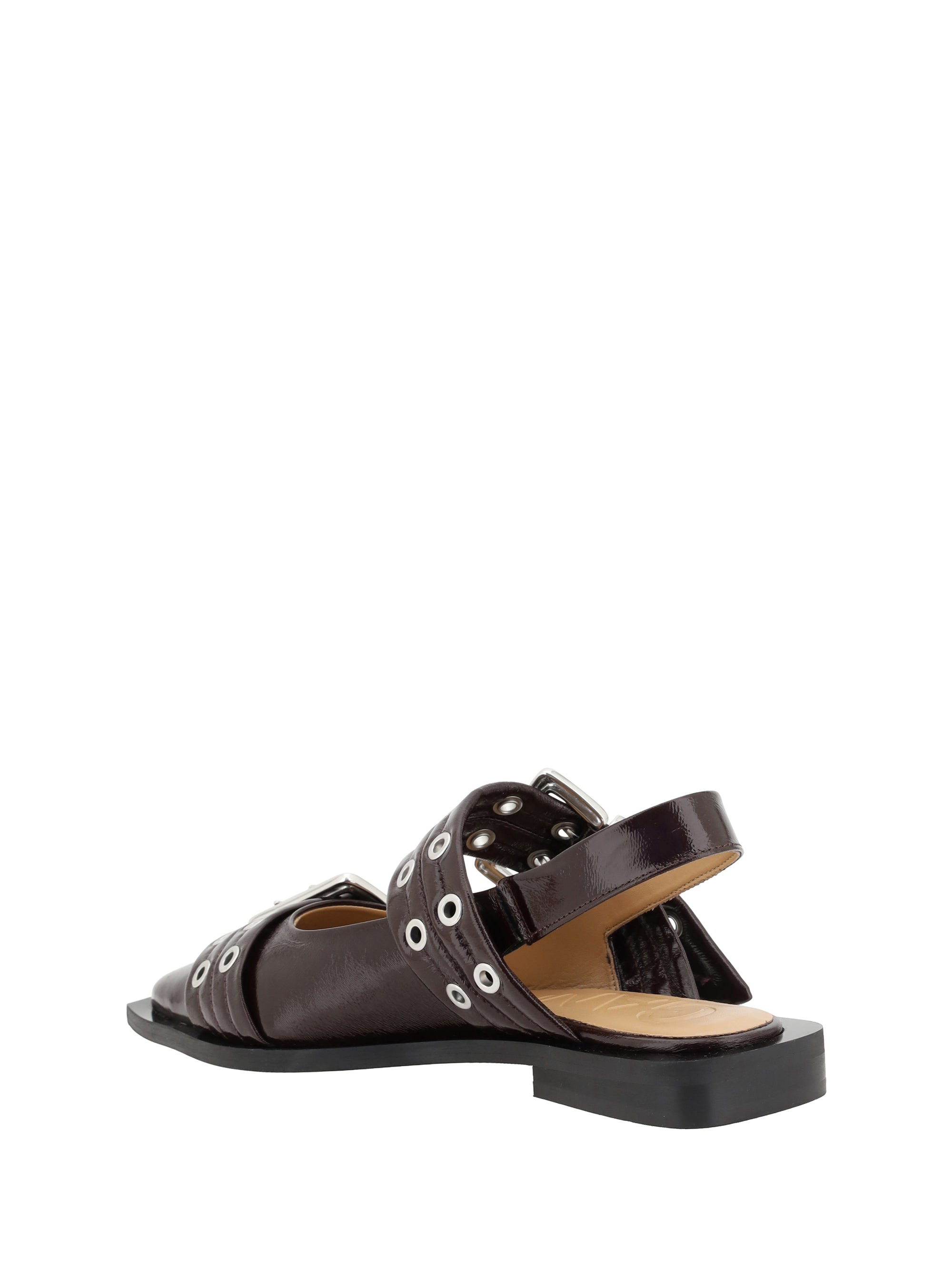 Ganni Women Buckle Ballerinas - 3