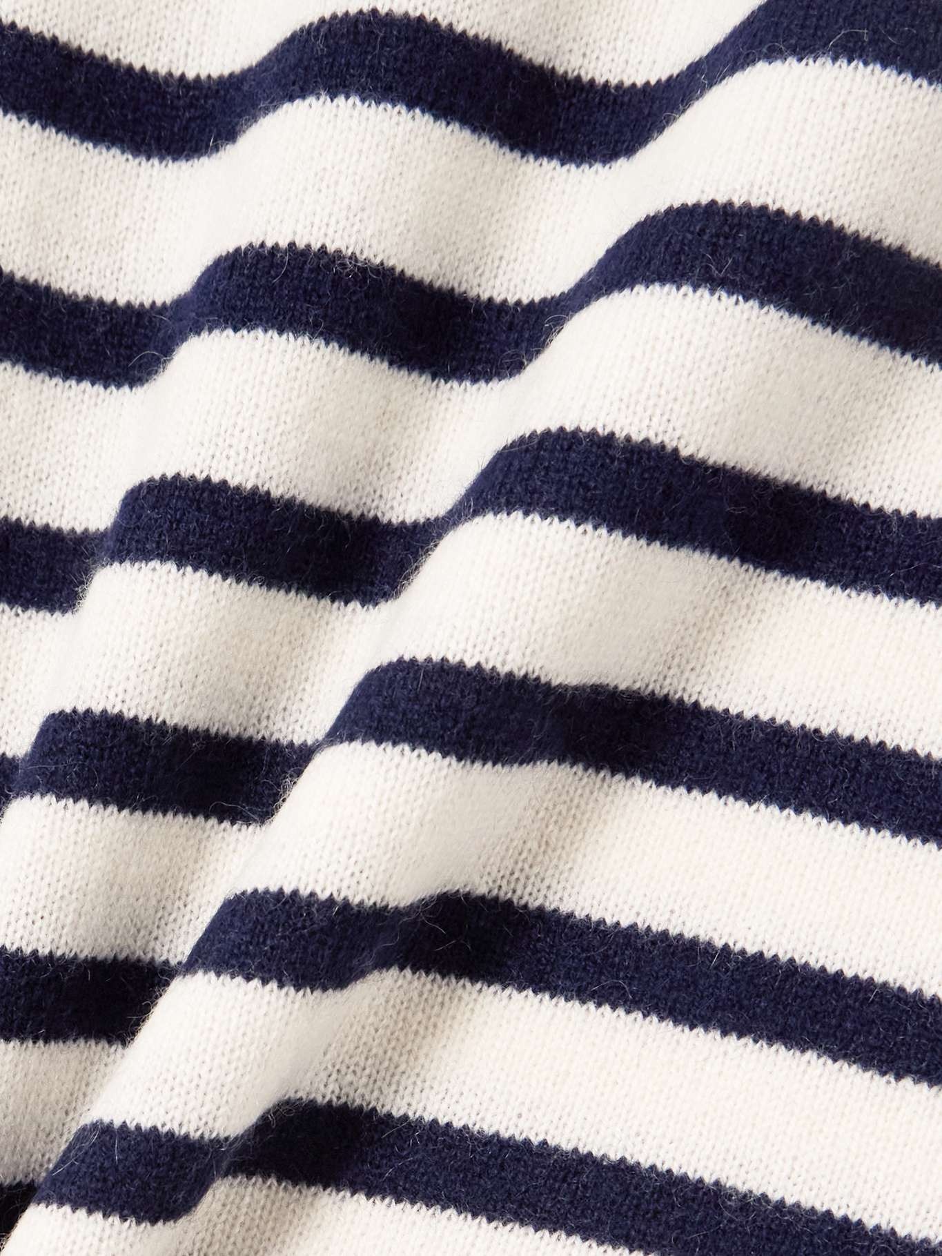 Cila striped cashmere T-shirt Cream - 4