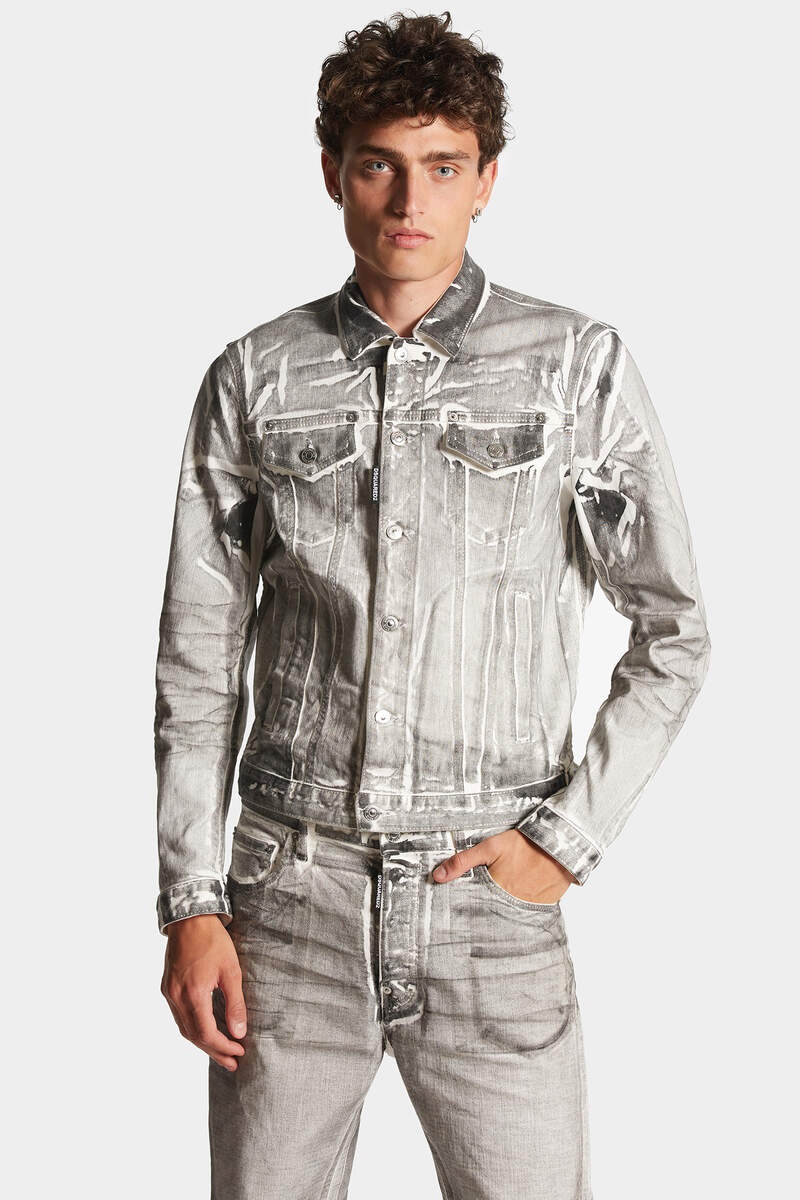 ICON WHITE COAL WASH DAN JEANS JACKET - 3