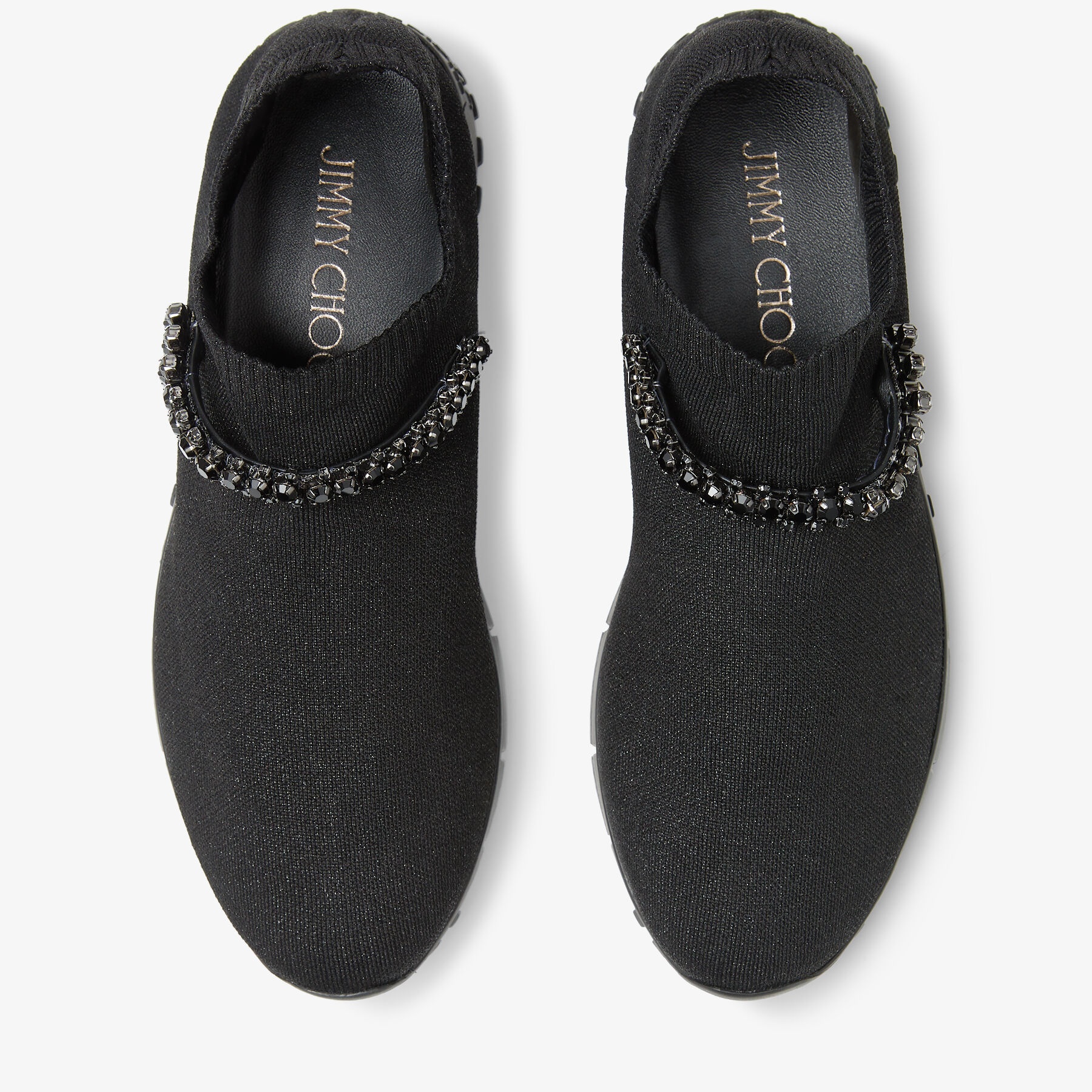Verona
Black Knit Trainers with Crystals - 7