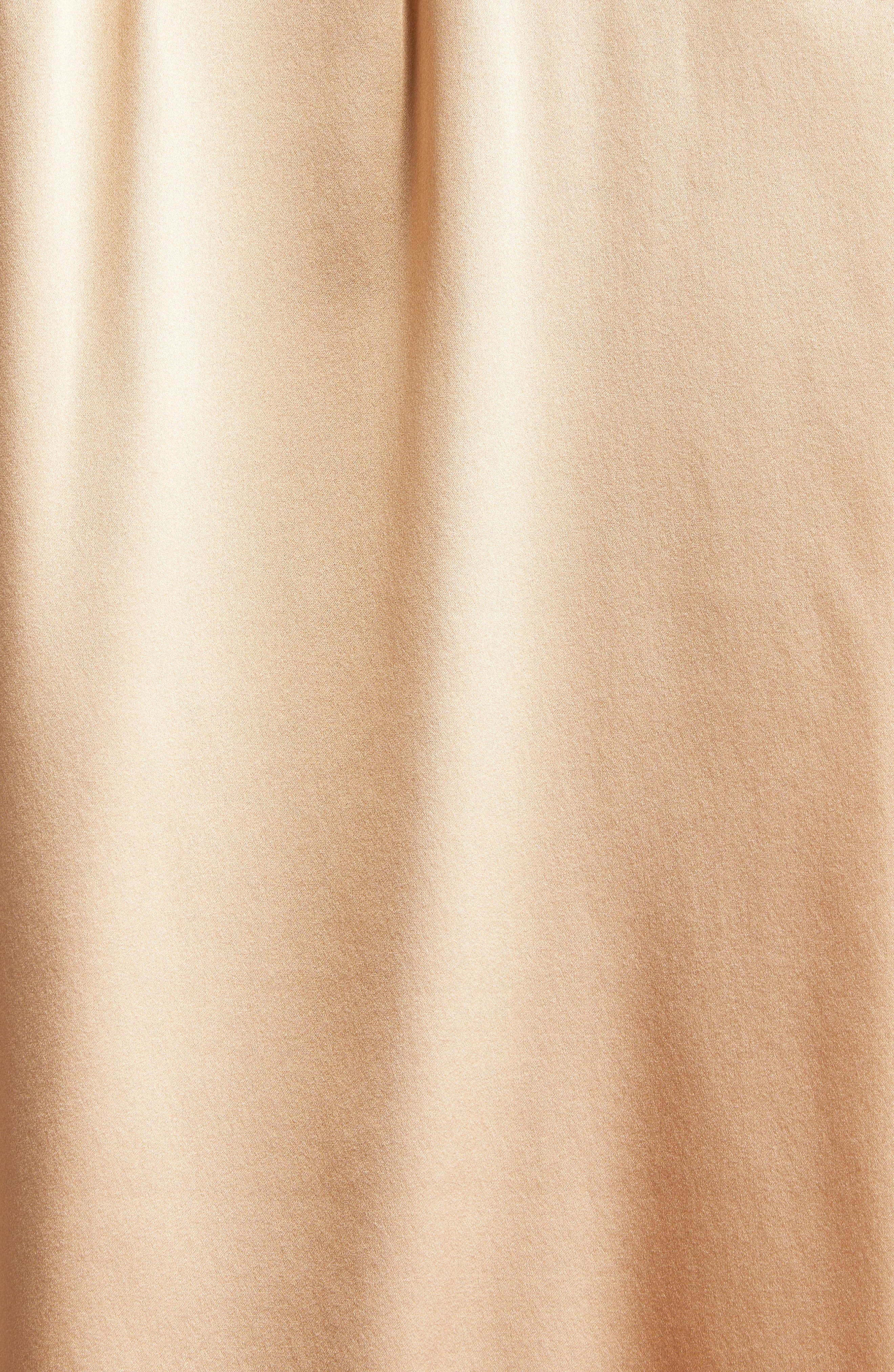 TOM FORD Relaxed Fit Stretch Silk Satin Blouse in Pale Beige at Nordstrom - 7
