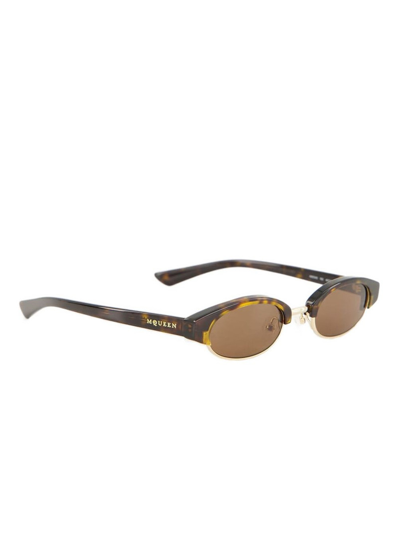 Alexander McQueen oval-frame sunglasses outlook