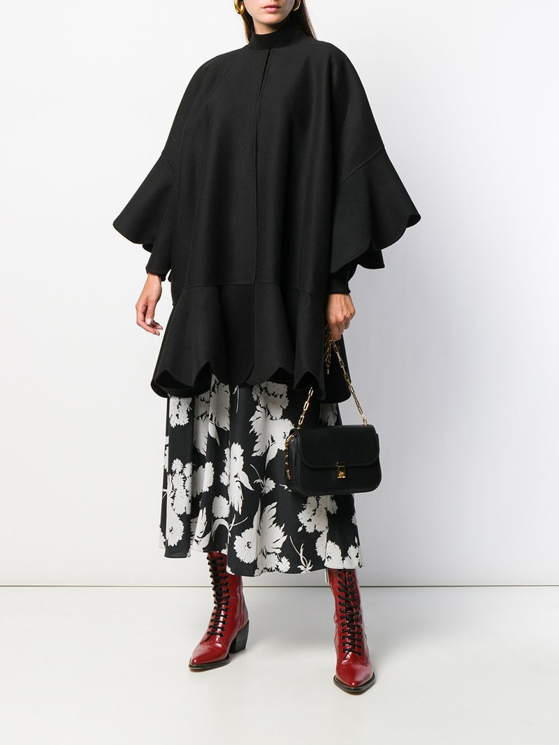 Valentino scalloped edge cape outlook