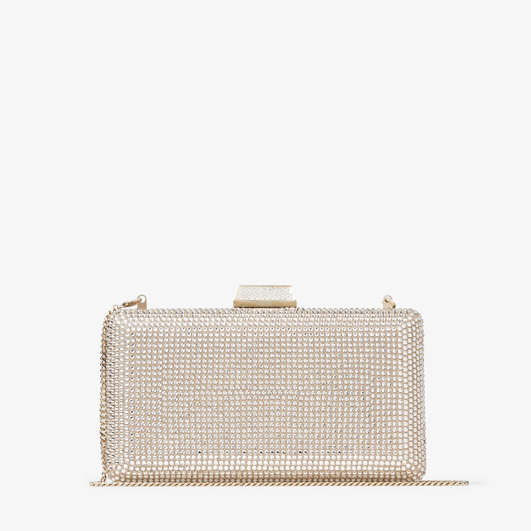 Clemmie
Honey Gold Suede Clutch Bag with Crystals - 7
