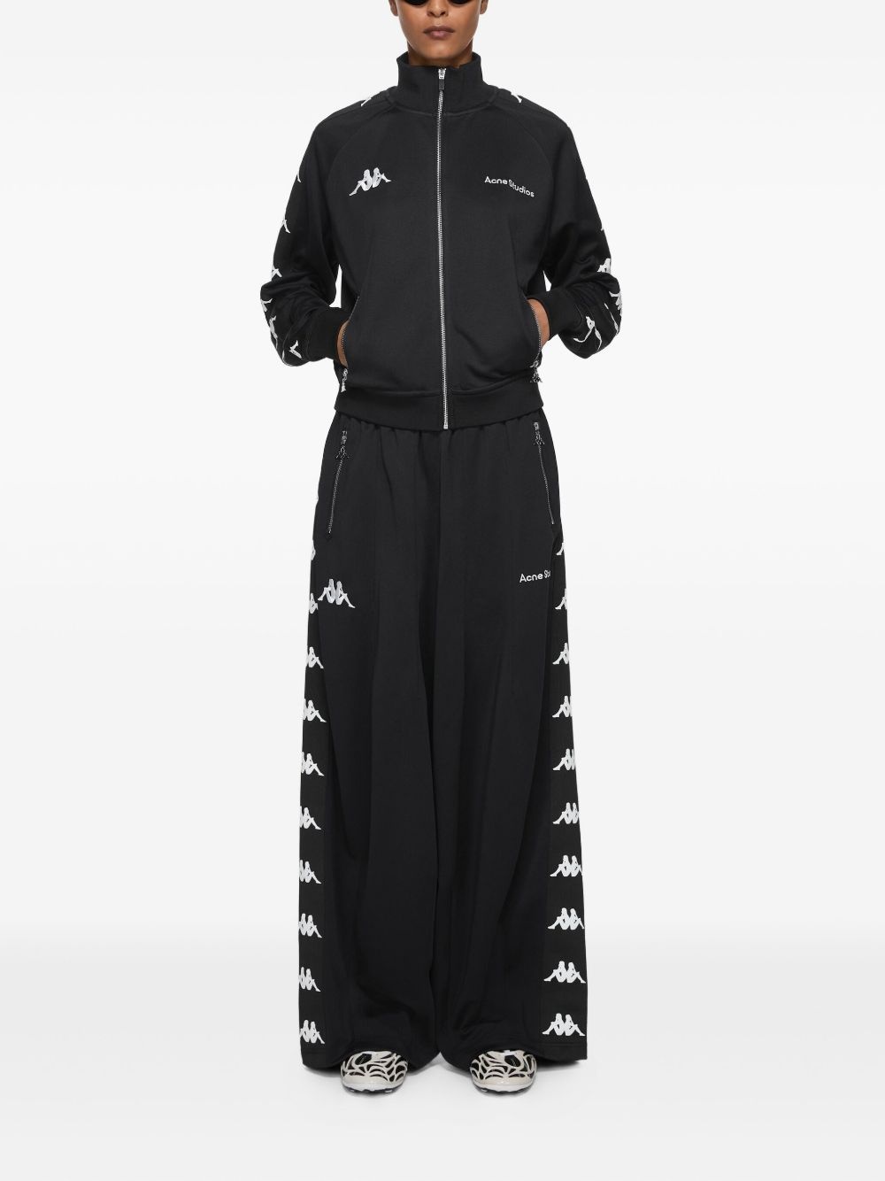 logo-print loose pants - 2