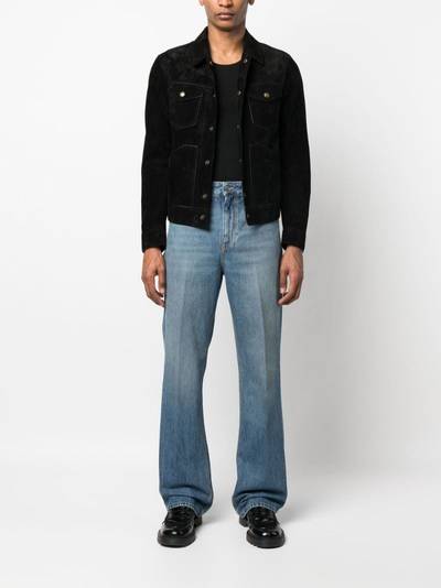Valentino logo-patch straight-leg jeans outlook