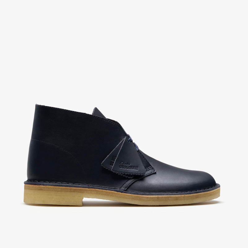 Desert Boot Navy Leather 1