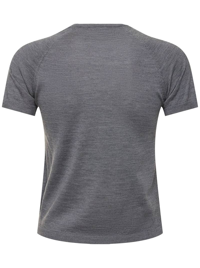 Merino wool knit crewneck t-shirt - 3