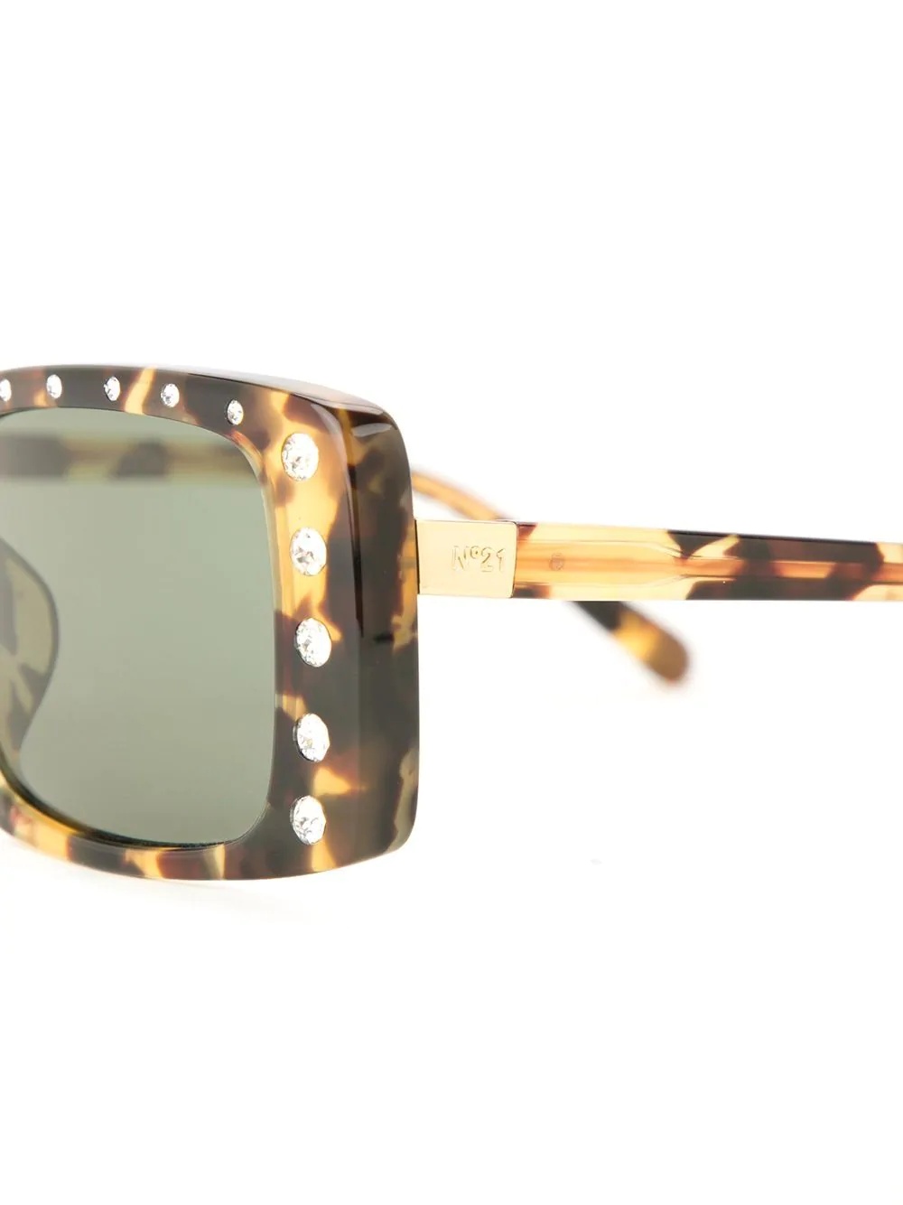 crystal-embellished square sunglasses - 3