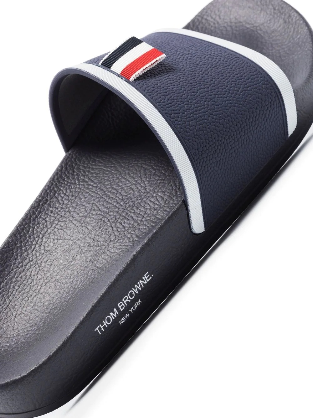 grosgrain-trim terrycloth slides - 2
