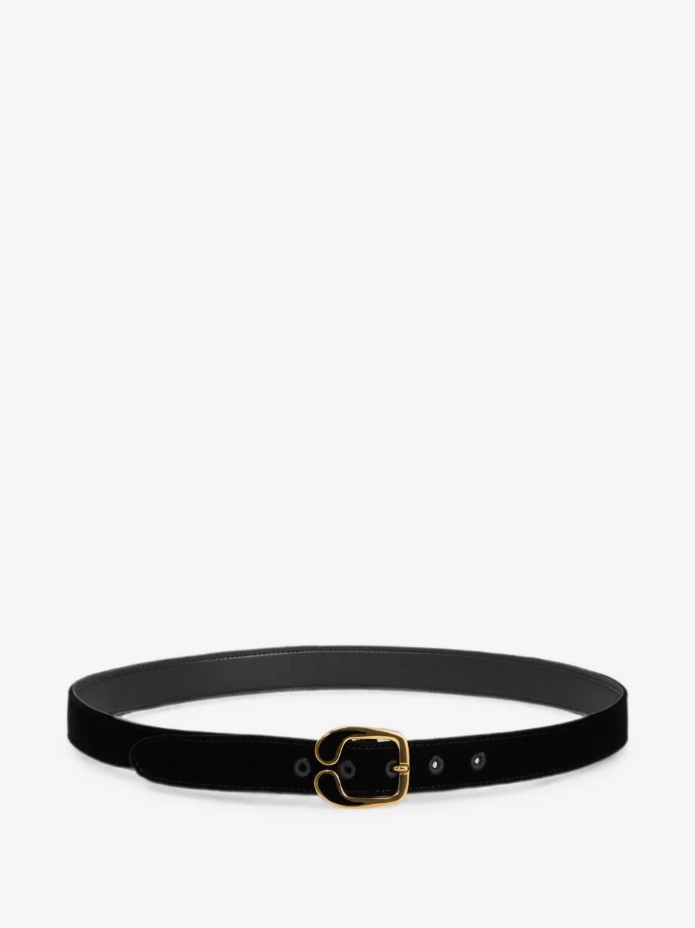 velvet belt with enamelled Paisley buckle - 1