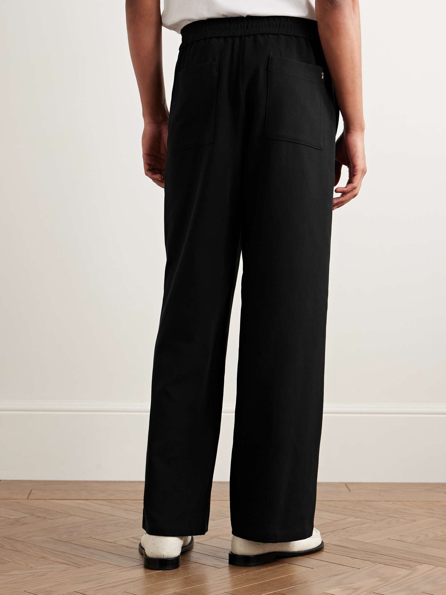 Flared Belted Cotton-Twill Trousers - 4