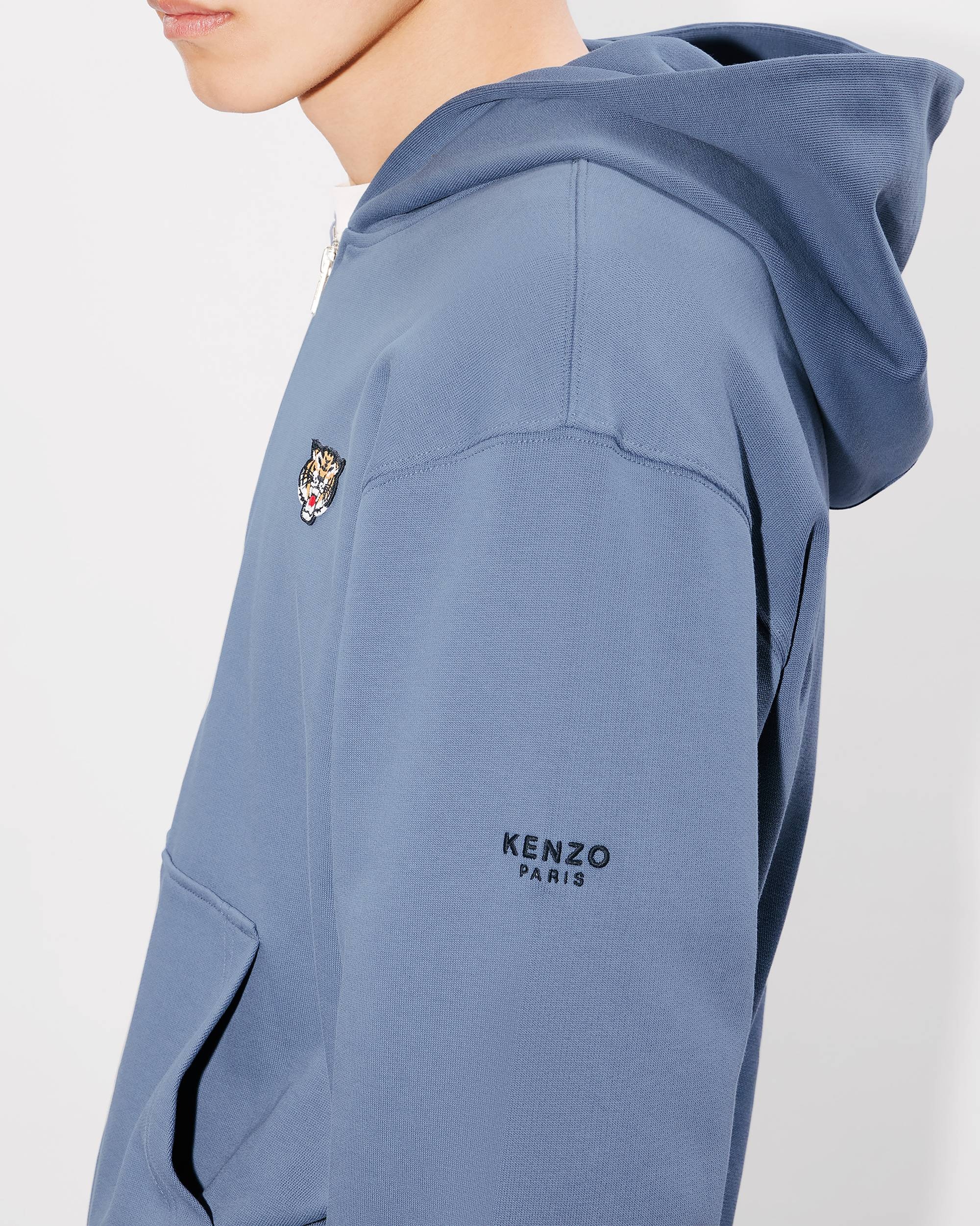 'Lucky Tiger' embroidered zip-up hoodie - 7