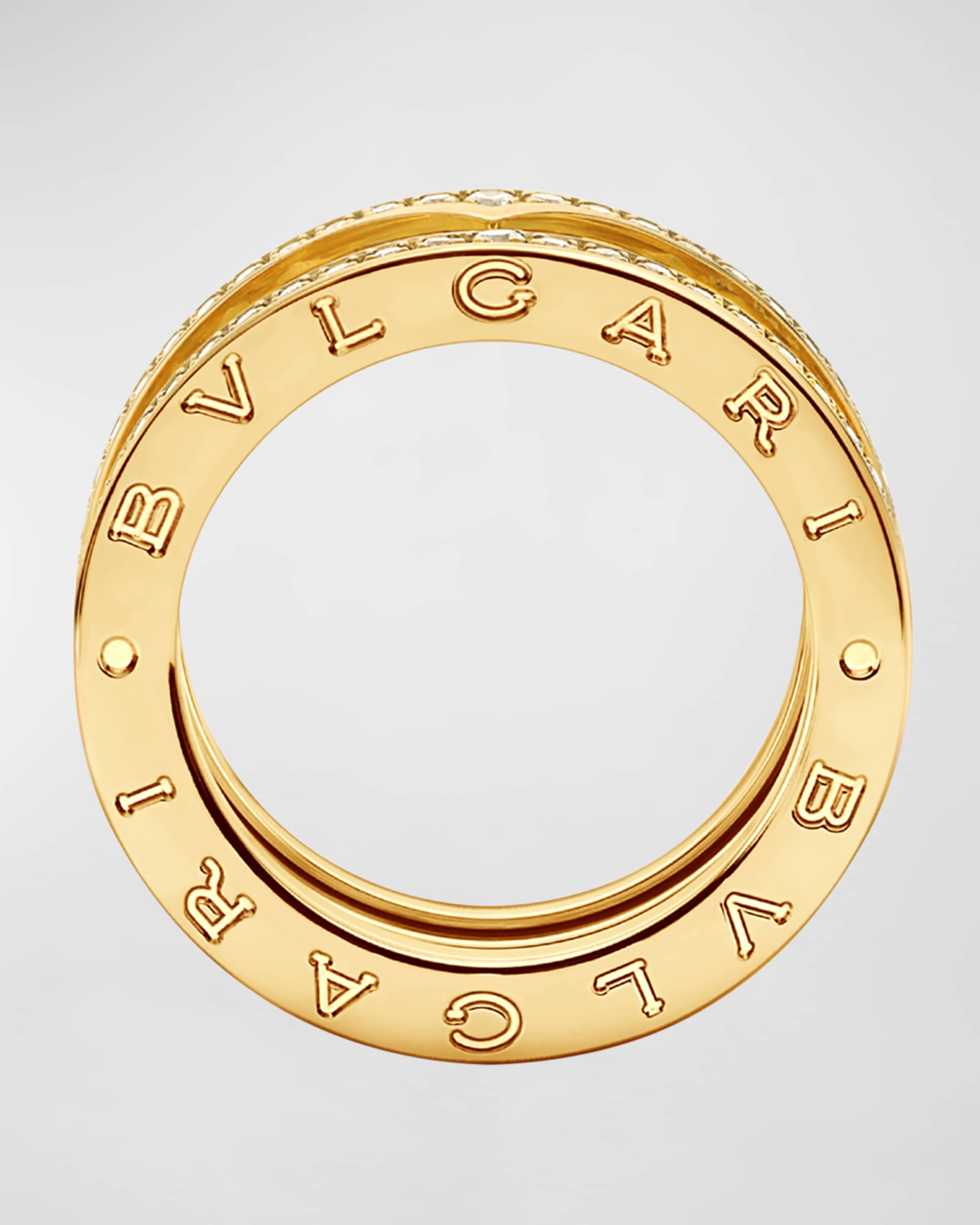 B.Zero1 Yellow Gold Diamond Edge Ring, EU 48 / US 4.5 - 4